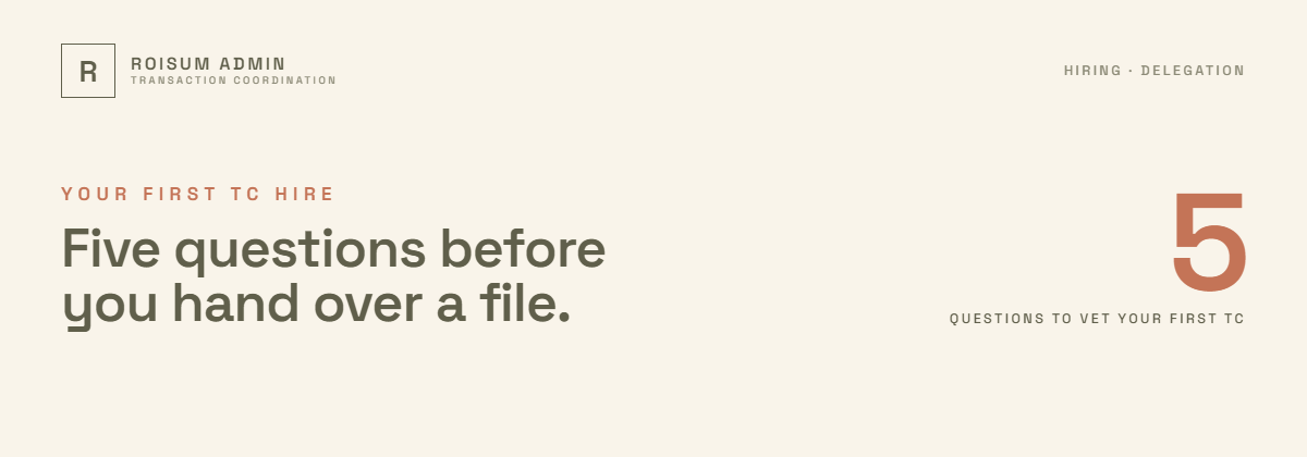Your First TC Hire: Questions to Ask Before You Hand Over a File — header