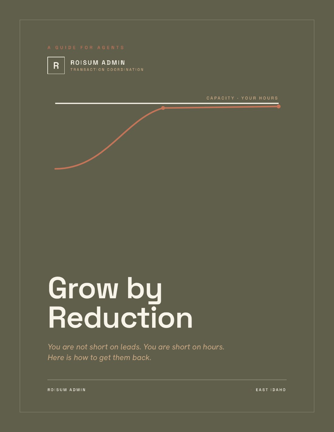 Grow by Reduction — You are not short on leads. You are short on hours.